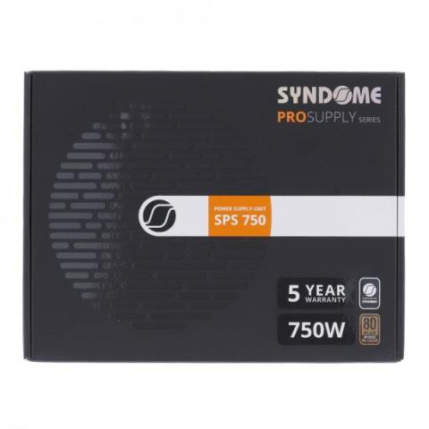 🔥ขายดีมาก🔥 POWER SUPPLY (อุปกรณ์จ่ายไฟ) SYNDOME SPS-550 SPS-650 SPS-750 - 750W 80 PLUS BRONZE (BLACK) Image2
