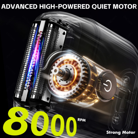 ENCHEN MS005 Compact Foil Shaver เครื่องโกนหนวดไฟฟ้า หัวโกน 3 ชิ้น ใบมีดบาง 0.05mm ฝาครอบแบบแม่เหล็ก กันน้ำระดับ IPX7 ความเร็วมอเตอร์ 8000 รอบ/นาที สินค้ารับประกัน 1 ปี Image2