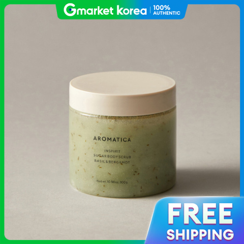 aromatica | สครับน้ำตาลสำหรับผิวกาย กลิ่นโหระพาและเบอร์กาม็อต 300 กรัม Image1