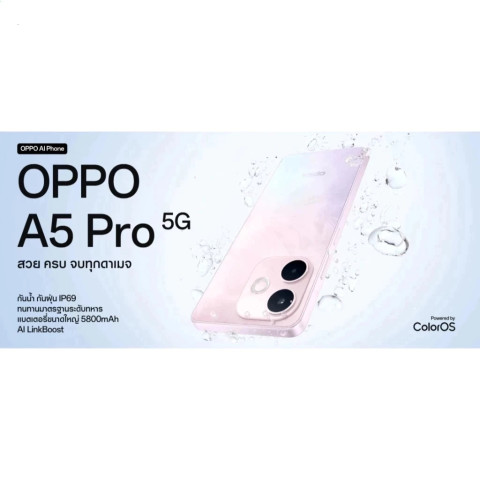 OPPO A5 Pro 5G RAM 8GB ROM 256GB หน้าจอใหญ่ 6.67″ 120Hz แบต 5800mAh กล้อง 50MP กันน้ำ IP68/IP69 มือหนึ่ง Image2