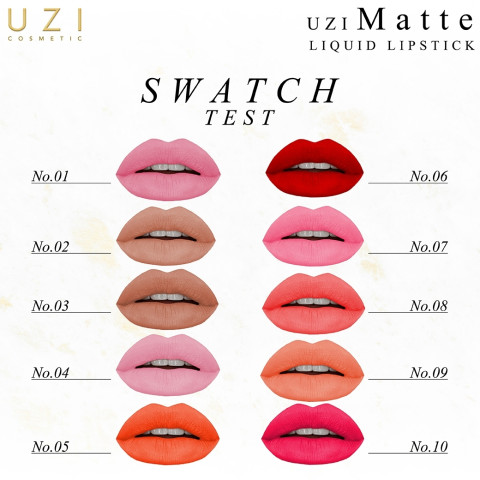 ลิปแมทแก้ปากดำ ลอก แตก สีแน่นเวอร์ คนท้องใช้ได้  UZI MATTE LIQUID LIPSTICK | ลิปแมท ออร์แกนิค เม็ดสีชัด ลิปขวัญ ลิปขวัญอุษามณี ลิปแมทติดทน ลิปติดทน ลิปสติกเนื้อแมทท์ Image3