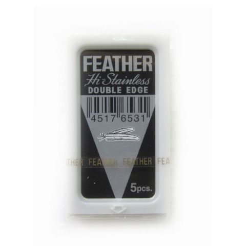 ใบมีดโกน กล่องแดง Feather 71-S ตราขนนก x 100 ชิ้น แบบ 2คม สำหรับโกนหนวด โกนผม Feather Shaving Razor Double Edge Blades from Japan Image5