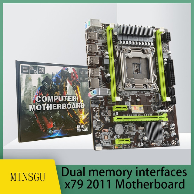 เมนบอร์ด Mingsu X79 DDR3 LGA 2011 รองรับเมนบอร์ดคอมพิวเตอร์ M.2 NVME เมนบอร์ดเดสก์ท็อป