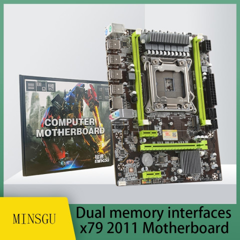 เมนบอร์ด Mingsu X79 DDR3 LGA 2011 รองรับเมนบอร์ดคอมพิวเตอร์ M.2 NVME เมนบอร์ดเดสก์ท็อป Image1