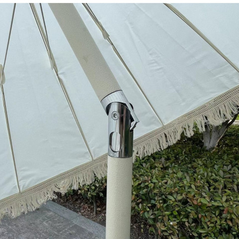 ร่มสนามปรับเอียงได้ พร้อมกระเป๋า กว้าง 2 เมตร แต่งพู่ระบาย ร่มแต่งคาเฟ่ ร่มสนามแต่งสวน- สินค้านี้ไม่รวมฐานตั้งร่ม Image3