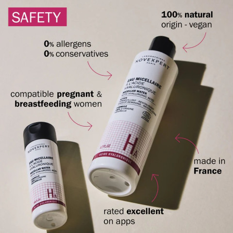 NOVEXPERT MICELLAR WATER WITH HYALURONIC ACID 200 ml คลีนเซอร์ ไมเซล่า ทำความสะอาดผิว เช็ดเครื่องเครื่องสำอาง ผิวชุ่มชื้น Image3