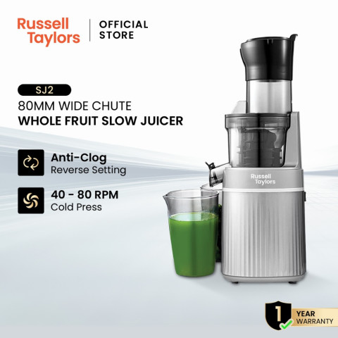 Russell Taylors เครื่องสกัดน้ำผลไม้แยกกาก  เครื่องสกัดเย็นคั้นน้ำผลไม้ Cold Press Slow Juicer 80MM Feed Tube SJ2 Image1