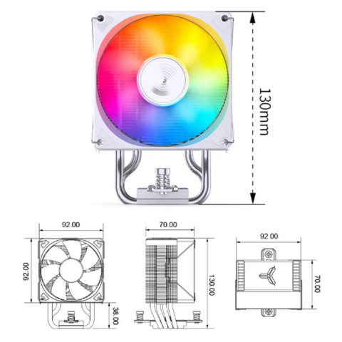 CPU AIR COOLER (พัดลมซีพียู) Jonsbo CR-1400 EVO Series Intel LGA115X / 1200 / 1700 AMD: AM4 / AM5 Image8