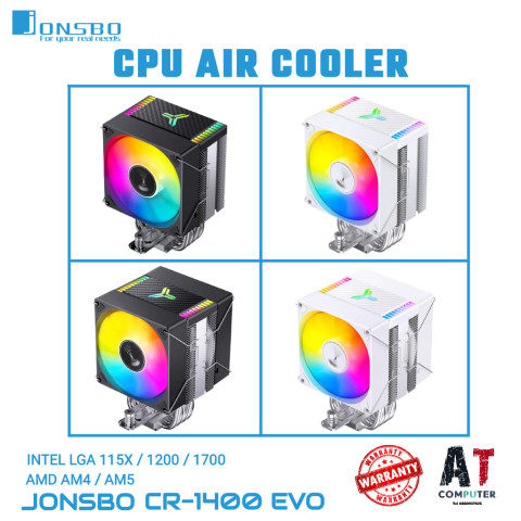 CPU AIR COOLER (พัดลมซีพียู) Jonsbo CR-1400 EVO Series Intel LGA115X / 1200 / 1700 AMD: AM4 / AM5 Image1