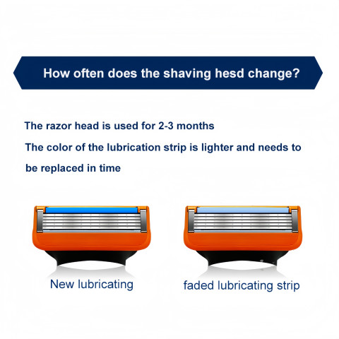 Gillette Fusion 5 Proglide Proshield 5 ชั้นความปลอดภัยการโกนหนวดแทนใบมีดโกนคู่มือมีดโกนตรงใบหน้าสำหรับผู้ชาย Image4