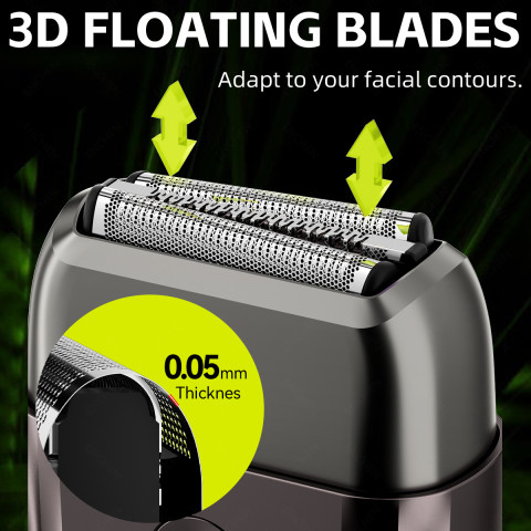 ENCHEN MS005 Compact Foil Shaver เครื่องโกนหนวดไฟฟ้า หัวโกน 3 ชิ้น ใบมีดบาง 0.05mm ฝาครอบแบบแม่เหล็ก กันน้ำระดับ IPX7 ความเร็วมอเตอร์ 8000 รอบ/นาที สินค้ารับประกัน 1 ปี Image3
