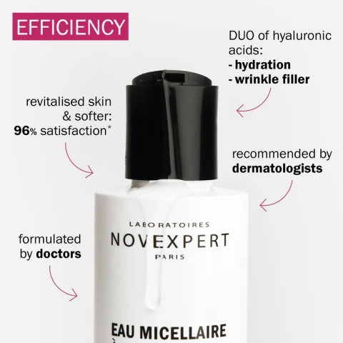 NOVEXPERT MICELLAR WATER WITH HYALURONIC ACID 200 ml คลีนเซอร์ ไมเซล่า ทำความสะอาดผิว เช็ดเครื่องเครื่องสำอาง ผิวชุ่มชื้น Image4