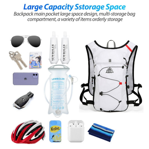 Newboler 7L เดินป่า Hydration กระเป๋าเป้สะพายหลังน้ําหนักเบา Breathable กระเป๋าวิ่งกีฬากลางแจ้งเดินป่าขี่จักรยานปีนเขา Jogging Marathon Pack กระเป๋า 2L น้ํากระเพาะปัสสาวะ Image2