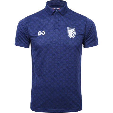 WARRIX ใหม่ล่าสุด เสื้อฟุตบอลทีมชาติไทย 2025-26 คอโปโล ลายแก้วชิงดวง Cheer Polo Jersey WA-253FBATH31 Image2