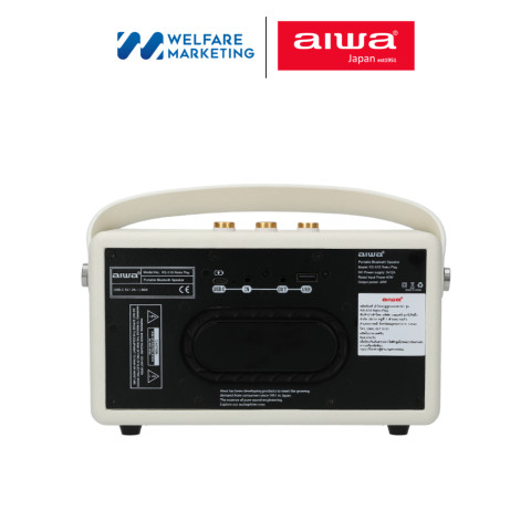 [ผ่อน 0%] AIWA Retro Play Bluetooth Speaker ลำโพงบลูทูธพกพา BASS++ Image4