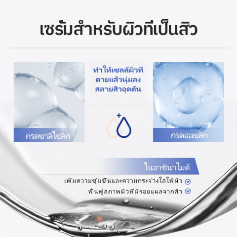 ICELERSKIN 24H Acne Serum 10ml เซรั่มแต้มสิว ลดสิวอักเสบ ลดรอยสิว ผิวเรียบเนียนขึ้น ซื้อ 1 แถม 1 ส่งฟรี Image4