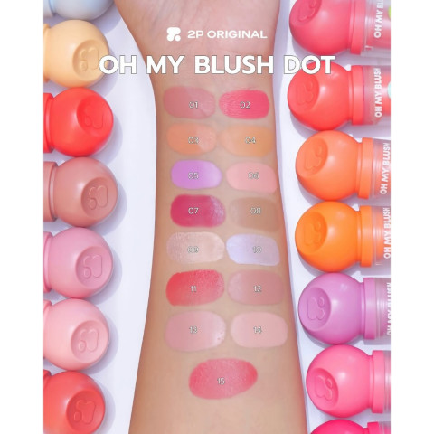 OH MY BLUSH DOT #บลัชหัวโต #ohmyblushdot (15 Colors) 3g. Image2