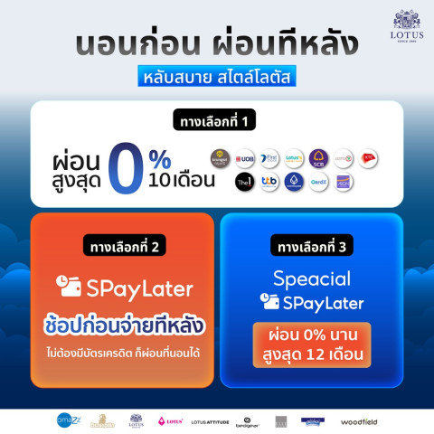 LOTUS ที่นอนยางพาราแท้ปลอดภัยต่อสุขภาพ ปราศจากสารเคมี สัมผัสนุ่มแน่น ลดอาการปวดหลัง นำเข้าจาก Belgium ส่งฟรี Image8