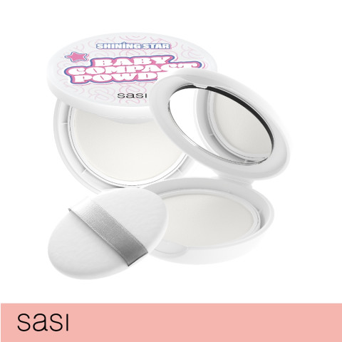[ใหม่] sasi ศศิ แป้งเด็กอัดแข็ง ชายนิ่ง สตาร์ เบบี้ คอมแพค พาวเดอร์ / Shining Star Baby Compact Powder (8.5g.) Image2