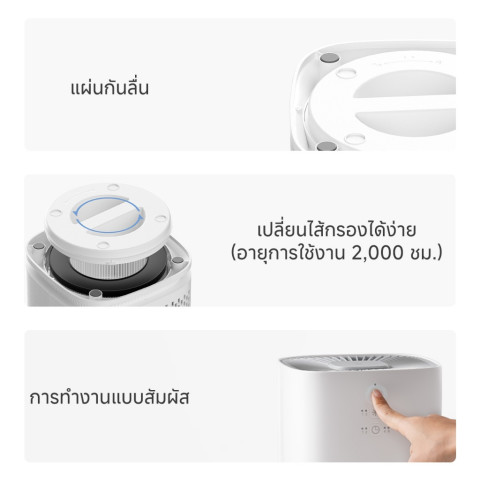 [รับของแถมฟรี!] Simplus×PP Krit A5Lite เครื่องฟอกอากาศมินิ ตั้งโต๊ะ กรอง PM2.5 HEPA H11 ลดภูมิแพ้ ตั้งเวลา 8ชม KQJH008 Image7