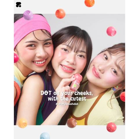 OH MY BLUSH DOT #บลัชหัวโต #ohmyblushdot (15 Colors) 3g. Image6