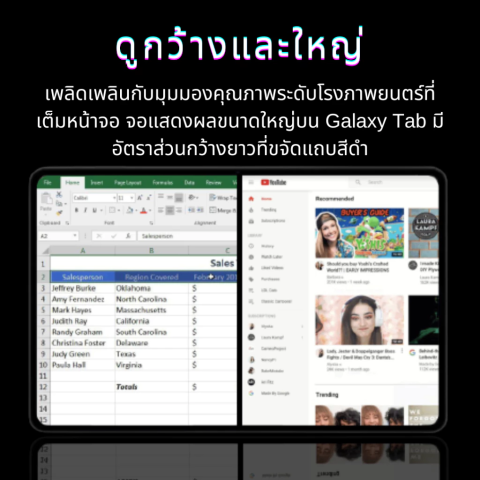 แท็บเล็ต Android 12.0 5G/Wi-Fi 16GBRAM+1TBROM tablet 10.1 นิ้ว Full HD Dual SIM tablet android รับประกันหนึ่งปี Image4