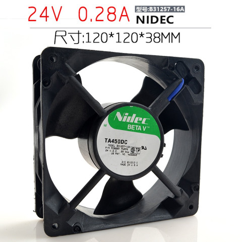 NIDEC TA450DC B31257-16A 12 ซม. 24V 0.28A 12038 พัดลมอินเวอร์เตอร์ Image1