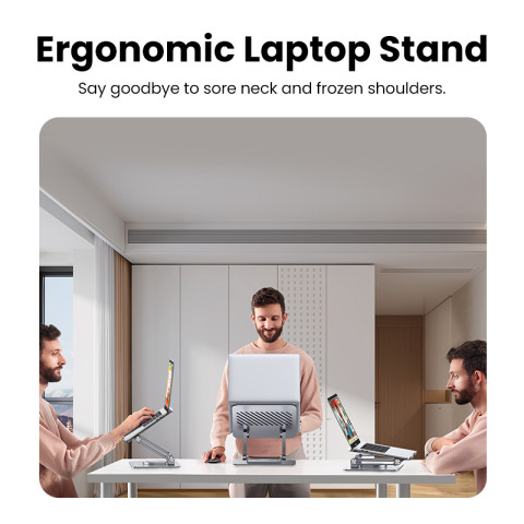 Ugreen ขาตั้งแล็ปท็อป ปรับได้ 360 องศา° ฐานหมุนได้ สําหรับโน้ตบุ๊ก MacBook Lenovo Ideapad 3 Dell Chromebook HP ถึง 17.3 นิ้ว Image6