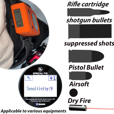 SPECIALPIE เครื่องจับเวลายิงปืน (Shot Timer) สำหรับ IPSC พร้อมหน้าจอแสดงผลสองด้าน เหมาะสำหรับนักยิงปืน Image2