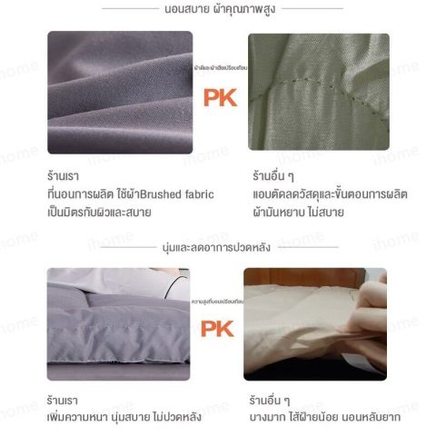 NEALMALL ท็อปเปอร์ใยหนา (ถึงมือลูกค้า 3-4นิ้ว) 3.5ฟุต/5ฟุต/6ฟุต นุ่มนอนสบาย topper ทอปเปอร์ Topper Image8