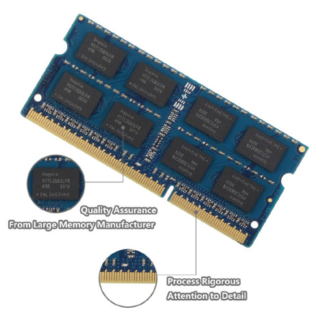 SK Hynix หน่วยความจำ 8GB 2RX8 DDR3L 1866MHZ/1600Mhz/1333Mhz PC3L-10600S 1.35V 204Pin สำหรับแล็ปท็อป RAM Image4