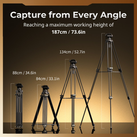 Smallrig Heavy-Duty Fluid Head ขาตั้งกล้องชุด AD-01S 4686 Image5