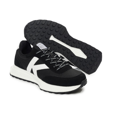 KANGOL Sport Shoes unisex รองเท้ากีฬา รองเท้าผ้าใบ ผูกเชือก สีดำ, ขาว 62527654 Image4