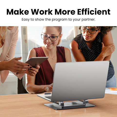 Ugreen ขาตั้งแล็ปท็อป ปรับได้ 360 องศา° ฐานหมุนได้ สําหรับโน้ตบุ๊ก MacBook Lenovo Ideapad 3 Dell Chromebook HP ถึง 17.3 นิ้ว Image3