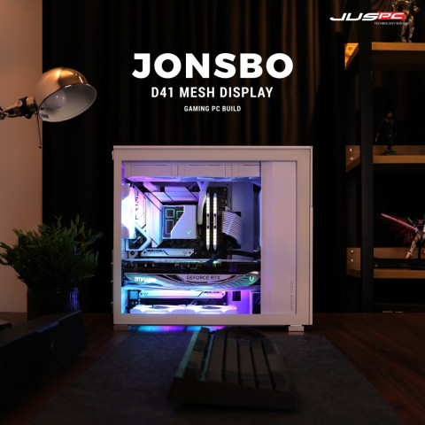ส่งด่วน Jonsbo D41 ATX STD White Screen Media Z Com Case เล็ก เตี้ย ใส่จอ8"หน้าเคสได้ รับชุดน้ำ3ตอน Image5