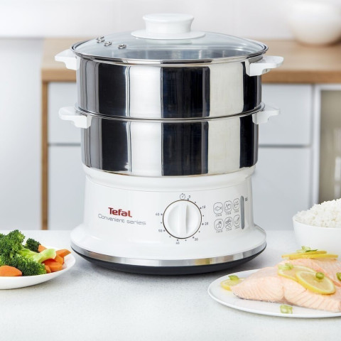 Tefal หม้อนึ่งไฟฟ้า Steamer Convenaient Stainless กำลังไฟ 900 วัตต์ ขนาดความจุ 6 ลิตร รุ่น VC145130 -Silver Image2