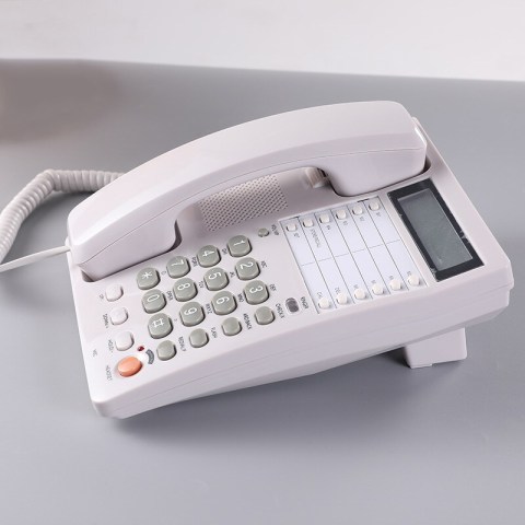 (ขายดี)LEBOSS KX-6001 โทรศัพท์ตั้งโต๊ะ โทรศัพท์สำนักงาน พร้อมหมายเลขผู้โทร/การโทรแบบแฮนด์ฟรี โทรศัพท์มีสายสายเดียว Image2