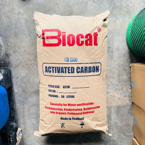 สารกรองน้ำ สารกรองคาร์บอน ยี่ห้อ biocat food grade ถ่านหิน ID 1100 สำหรับน้ำดื่ม Image2
