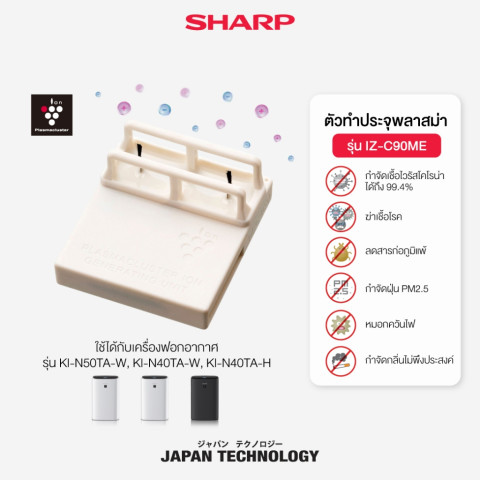 Sharp IZ-C90MและIZ-C75S เครื่องพลาสม่าคลัสเตอร์ไอออน Image3