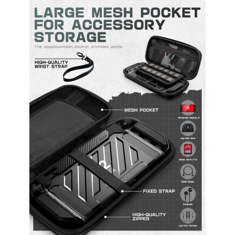 Supcase กระเป๋าถือสําหรับ Nintendo Switch 2 2025 Plus รุ่นแบบพกพาป้องกันกระเป๋าเดินทางพกพากระเป๋าถือสําหรับใบมีด/Titan กรณีขนาดใหญ่ความจุ Image4