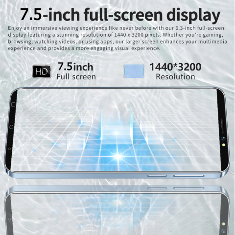 โทรศัพท์มือถือ  Reno13 7.5นิ้ว โทรศัพท์มือถือ รองรับ2ซิม แรม Smartphone 4G/5G (16+512GB) โทรศัพท์มือถือดีไซน์สวย แบตเตอรี่ 6800 mAh Android13.0 มือถือ Mobile phone COD Image2