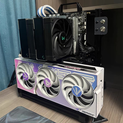 เปิดแชสซี matx ชั้นวางแชสซีคอมพิวเตอร์อลูมิเนียมอัลลอยด์ atx Creative Unique itx Desktop DIY Rack Image2