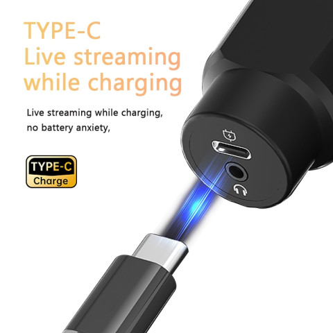 NETPAC Soundcard Karaoke Microphone Plug And Play RGB ใช้ไลฟ์และร้องเพลง ลดเสียงรบกวน ใช้กับมือถือได้ Image6