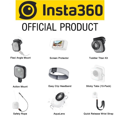 Insta360 GO Ultra Flexi Angle MountAction Mounts Screen ProtectorScreen Safety Rope,GO Ultra Accessories Image1