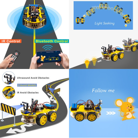 LAFVIN ชุดรถหุ่นยนต์อัจฉริยะ Arduino UNO R3 พร้อมบทเรียน รองรับ บลูทูธ สำหรับการเรียนรู้ Image4