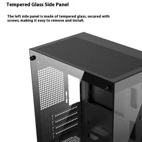 เคสคอมพิวเตอร์ EXPOSE T8 M-ATX 3 RGB Fans Panorama Tempered Glass Gaming Case รับประกัน 1 ปี Image2