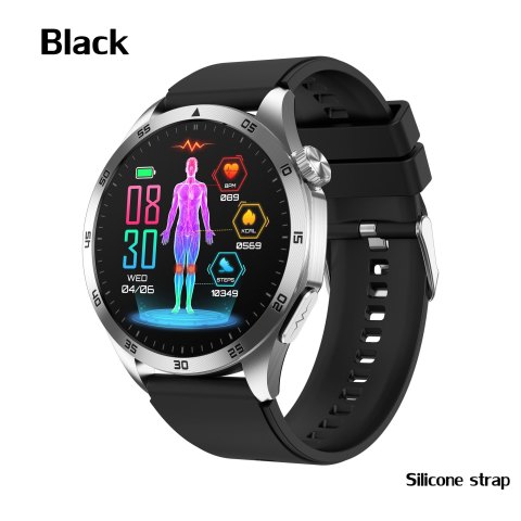 รุ่นยอดนิยม ET485 สมาร์ทนาฬิกา ECG และการตรวจสอบสุขภาพหลายมิติ บลูทู ธ โทรนาฬิกา IP68 กันน้ำยาวทนทานกีฬานาฬิกาสำหรับ Android iOS Image1