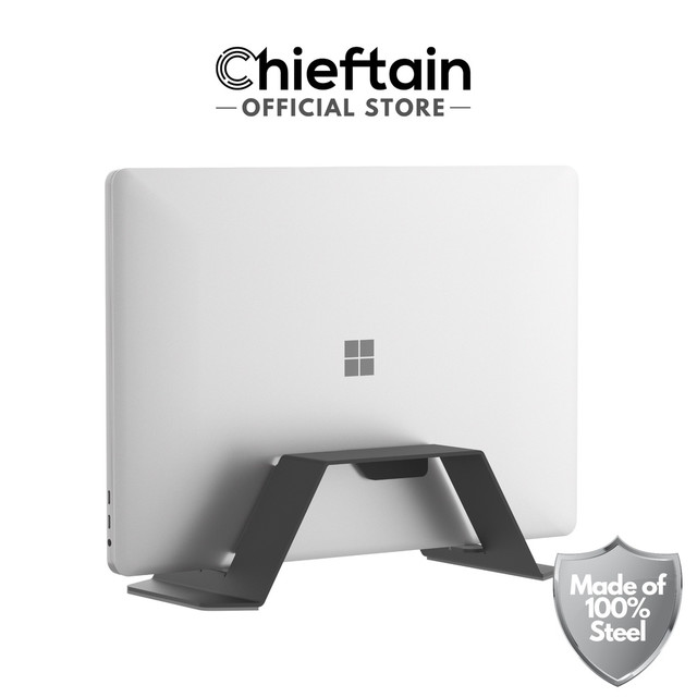 Chieftain ElevateUP Vertical Stand for Notebook 11-17" นิ้ว ขาตั้งแล็ปท็อป แนวตั้ง เหล็ก 100%
