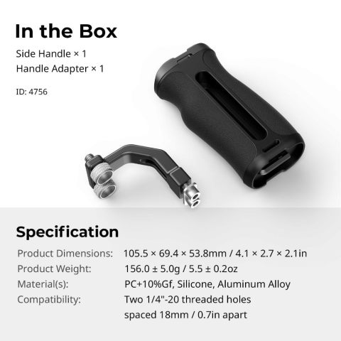 Smallrig Mini NATO ที่จับด้านข้าง/ที่จับด้านข้างพร้อมสกรู 1/4" -20 #4840 #4756 Image8