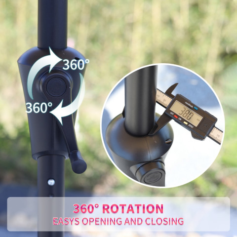 TREDEY Φ2.7M ร่มกันแดดสนามใหญ่ ในสวน กลางแจ้ง ตลาดนัด ขายของ สระว่ายน้ำ แม่ค้า ร้านกาแฟ Image4